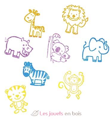 Stamps wild animals with pigment stamp pad GO15499 Goki 3