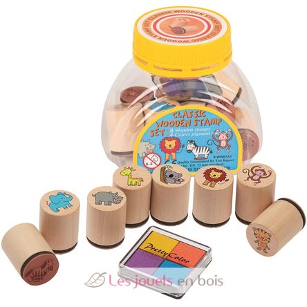 Stamps wild animals with pigment stamp pad GO15499 Goki 1