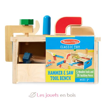Hammer & Saw Tool Bench MD-19386 Melissa & Doug 4