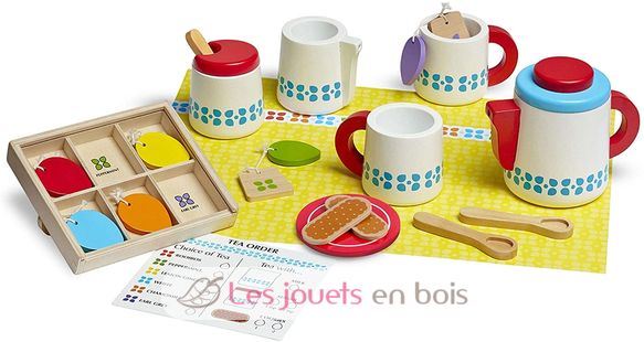 Wooden steep & serve Tea Set MD-19843 Melissa & Doug 1