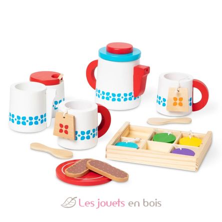 Wooden steep & serve Tea Set MD-19843 Melissa & Doug 5