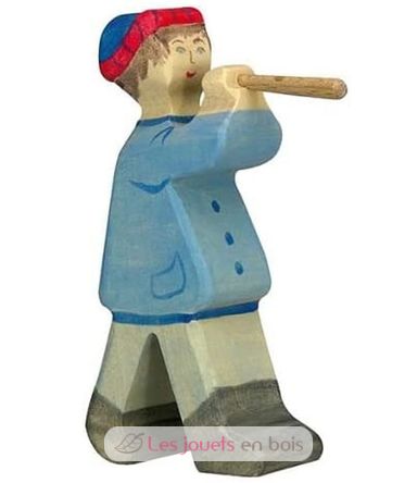 Nativity scene - Shepherd with flute figure HZ80304 Holztiger 1