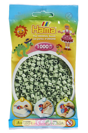 Bag of 1000 plastic beads Midi eucalyptus HAMA-207-101 Hama 1
