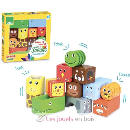 sound cubes savannah animals VI2101-4456 Vilac 3