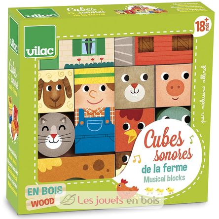 Farm Muscial Blocks V2102 Vilac 3
