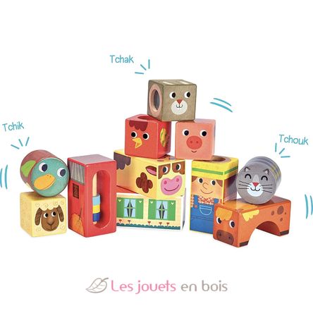 Farm Muscial Blocks V2102 Vilac 4