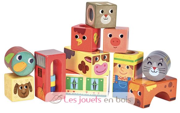 Farm Muscial Blocks V2102 Vilac 1