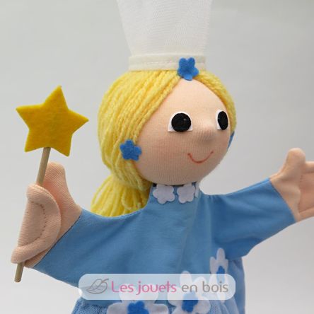 Flower Fairy blue hand puppet MU-22076D Moravská ústredna Brno 3