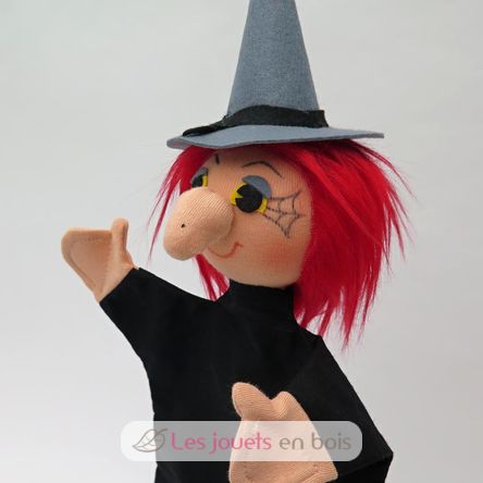 Black witch hand puppet MU-22163A Moravská ústredna Brno 2