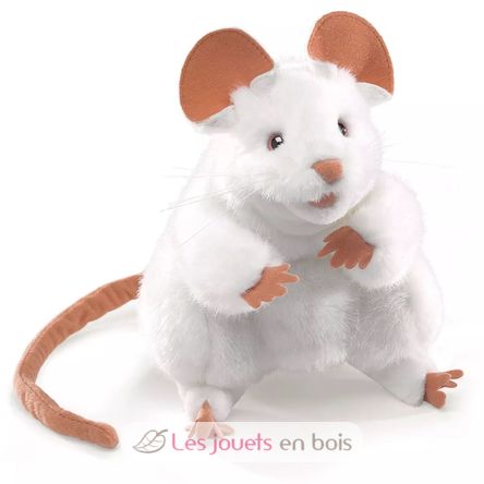 Handpuppet White Mouse FO-2219 Folkmanis 1
