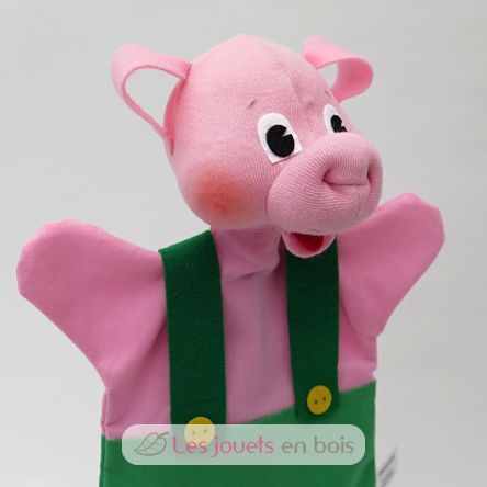 Pig green Hand Puppet MU-22649B Moravská ústredna Brno 3