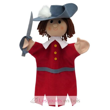 Red musketeer hand puppet MU-22676C Moravská ústredna Brno 1