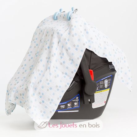 Pack 2 maxi muslin swaddle + clips LLJ-121-009-003 Lulujo 5