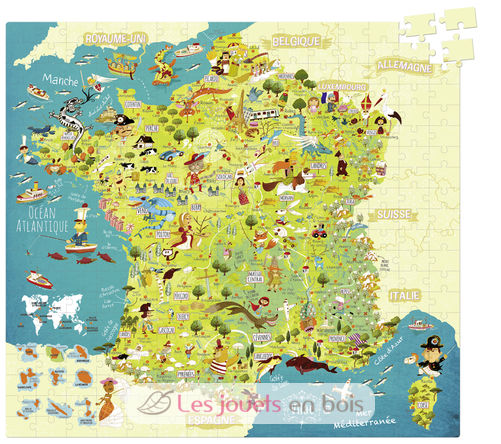 Puzzle map of France V2726 Vilac 1