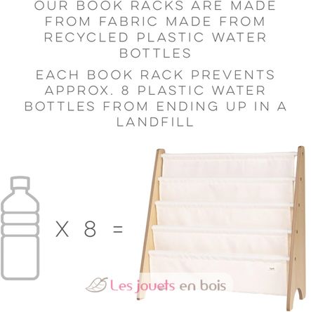 Beige recycled fabric book rack EFK-107-016-019 3 Sprouts 7