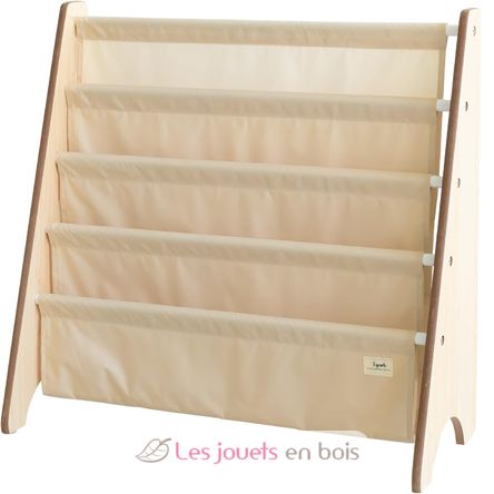 Beige recycled fabric book rack EFK-107-016-019 3 Sprouts 1