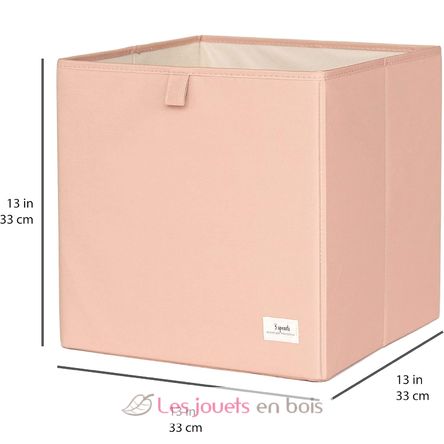 Clay recycled fabric storage box EFK-107-002-024 3 Sprouts 2