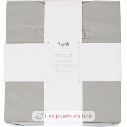 Light gray recycled fabric toy chest EFK-107-001-022 3 Sprouts 5