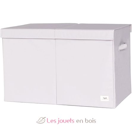 Light gray recycled fabric toy chest EFK-107-001-022 3 Sprouts 1