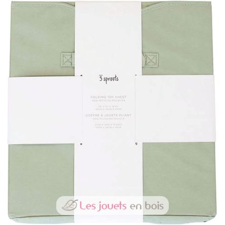 Green recycled fabric toy chest EFK-107-001-021 3 Sprouts 5