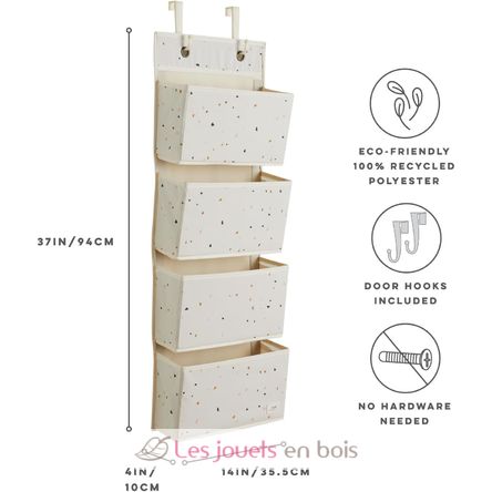 Cream terrazzo hanging wall organizer EFK-107-015-008 3 Sprouts 3