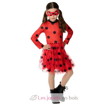 Ladybug dress and mask 5-8 years R300834 Rubies 1