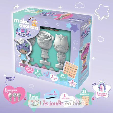 Dolly Flower figurines to paint and decorate MM39200 Mako Créations 7