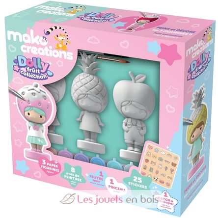 Dolly Fruit figurines to paint and decorate MM39201 Mako Créations 1