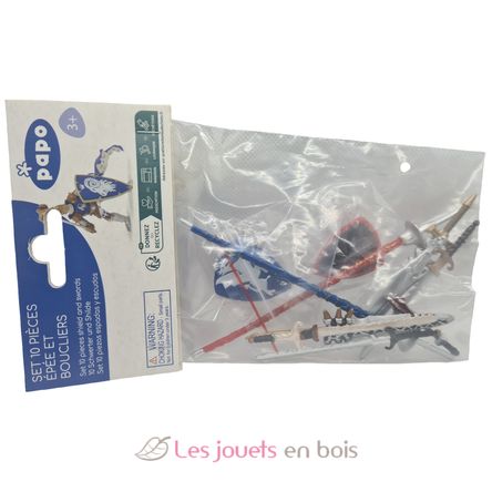 Set of 10 accessories for knights PA-39260 Papo 2