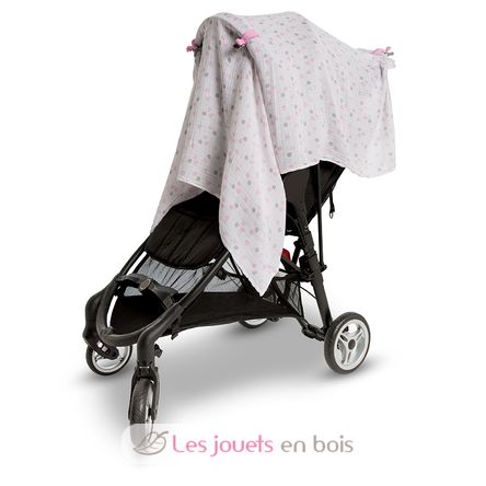 Pack 2 maxi muslin swaddle + clips LLJ-121-009-001 Lulujo 5