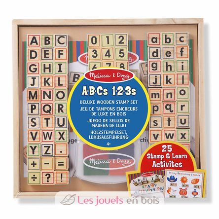 Wooden Stamp Set ABC 123 MD40118 Melissa & Doug 1