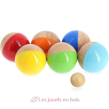 Fifty-fifty petanque balls set V4060 Vilac 1
