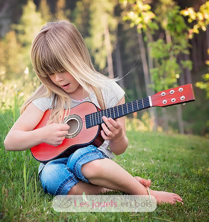 Wooden red guitar UL4074 Ulysse 4