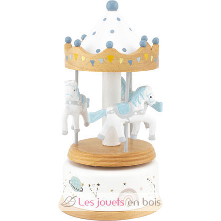 Little Musical Box Horse Carousel blue white UL4129 Ulysse 4