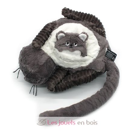 Cat plush toy mother and her grey baby DE74801 Les Déglingos 6