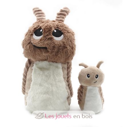Snail plush toy mother and her brown baby DE75302 Les Déglingos 6
