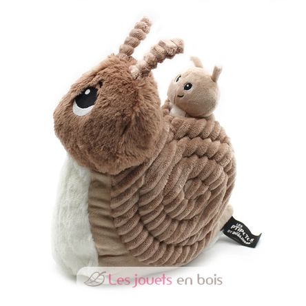 Snail plush toy mother and her brown baby DE75302 Les Déglingos 2