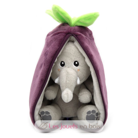 Flipetz Plush toy Elephant Eggplant DE-80103 Les Déglingos 1