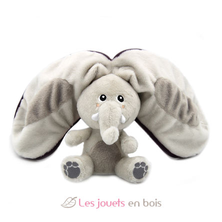 Flipetz Plush toy Elephant Eggplant DE-80103 Les Déglingos 4