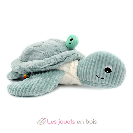 Giant turtle plush toy mother and her baby DE73602 Les Déglingos 2
