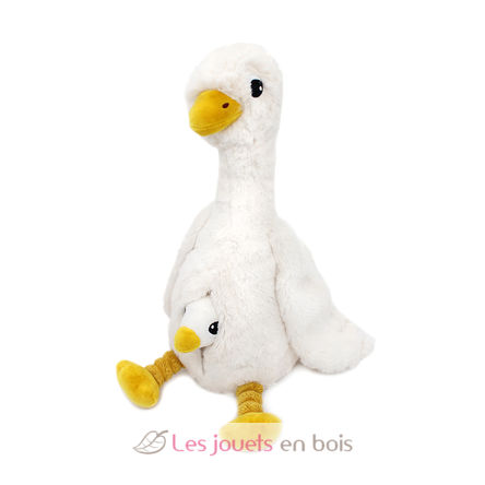 Goose plush toy mother and her white baby DE76000 Les Déglingos 2