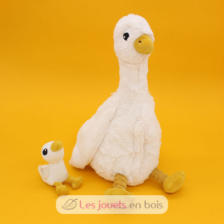 Goose plush toy mother and her white baby DE76000 Les Déglingos 3