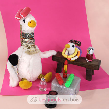 Goose plush toy mother and her white baby DE76000 Les Déglingos 6