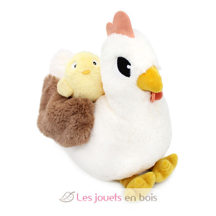 Hen plush toy mother and her baby DE76010 Les Déglingos 3