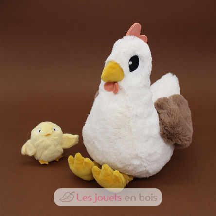 Hen plush toy mother and her baby DE76010 Les Déglingos 2