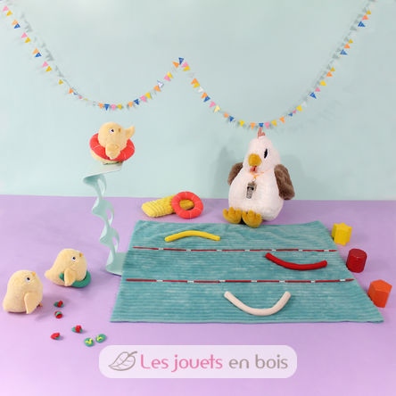 Hen plush toy mother and her baby DE76010 Les Déglingos 8