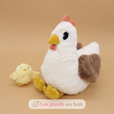 Hen plush toy mother and her baby DE76010 Les Déglingos 4