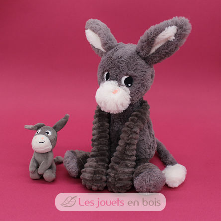 Donkey plush toy mother and her grey baby DE76030 Les Déglingos 8
