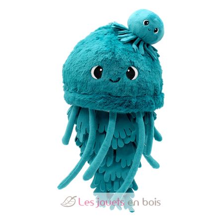 Jellyfish plush toy mother and her blue baby DE75900 Les Déglingos 3