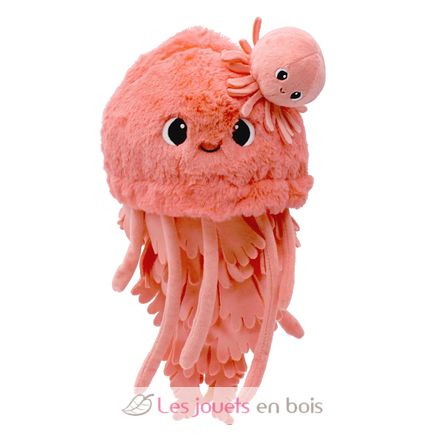 Jellyfish plush toy mother and her coral baby DE75901 Les Déglingos 2